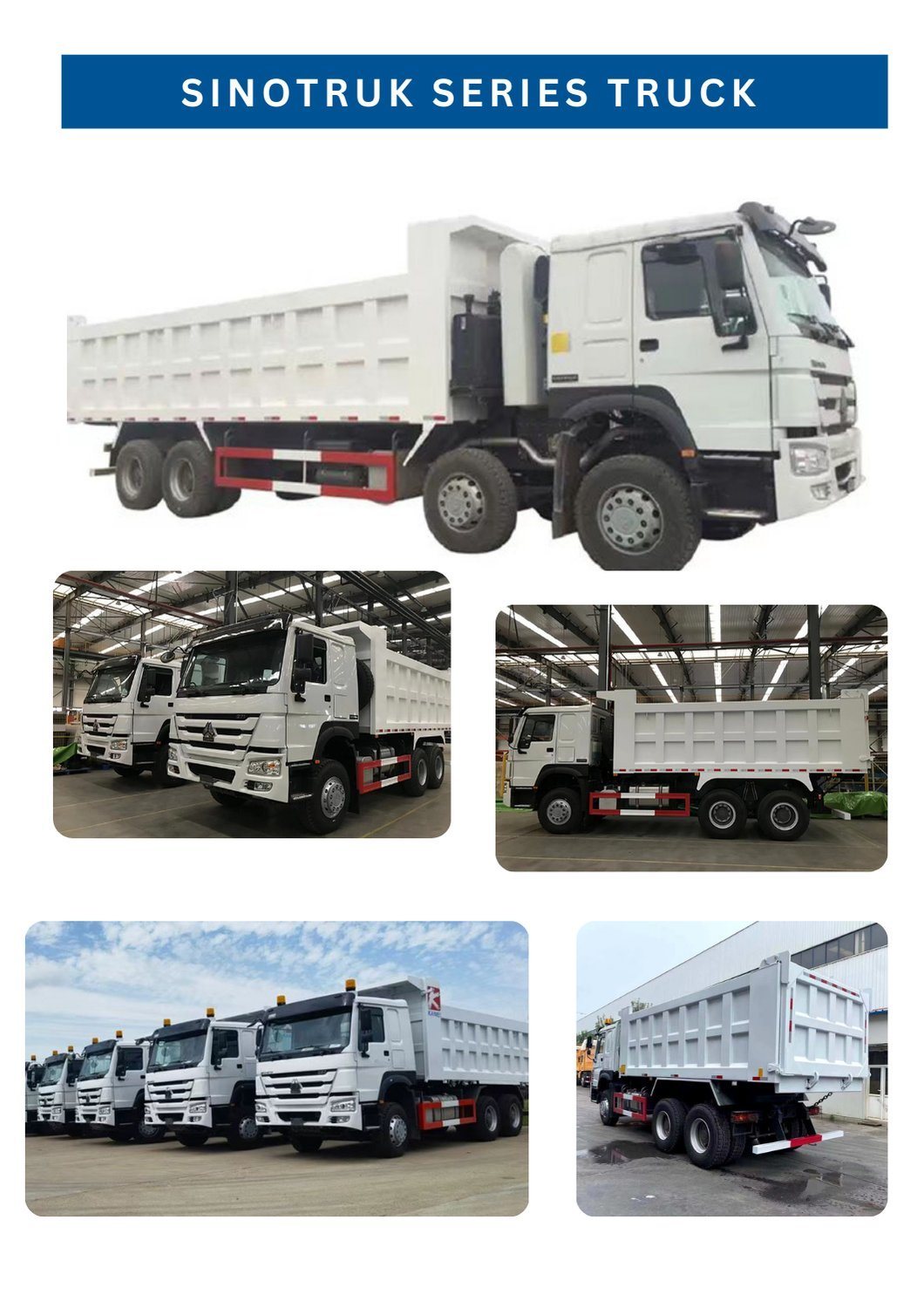 Used 371/375HP Dump Truck Brand New Engine and Gearbox, HOWO 6X4 Dump Truck