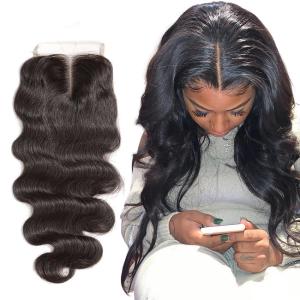 China Natural Baby Hair 4X4 Lace Top Closure Hair Extensions 18 Inch OEM factory