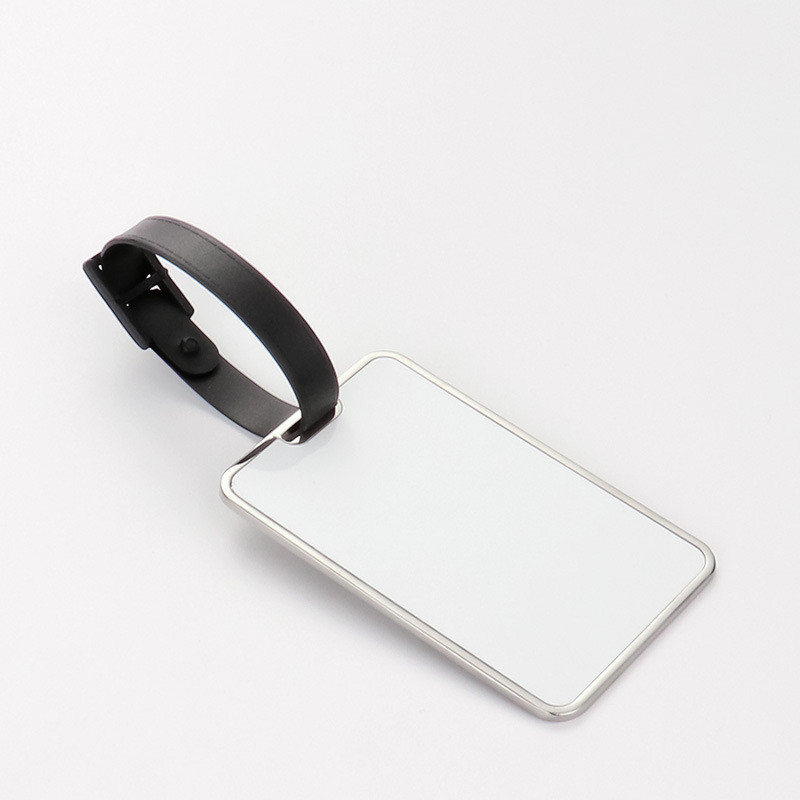 Customized Metal Sublimation Luggage Tag For Heat Transfer Photos Printing