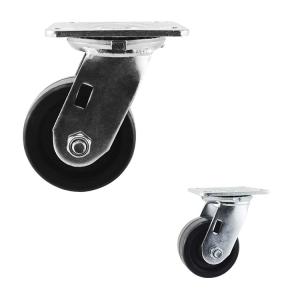 China Hard 100mm Diameter High Temperature Caster Wheels With Roller Bearing factory