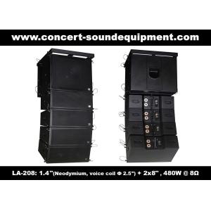 China 480W Compact Double 8&quot; Line Array Speaker For Installation , Church , Conference, Nightclub factory