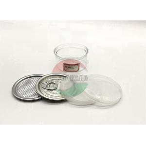 Small Easy Pull Ring Can Clear Plastic Cylinder With Hand Sealble Lid Dry Herb Package