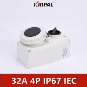 IP67 16A 3P Switched Socket With Mechanical Interlock IEC standard