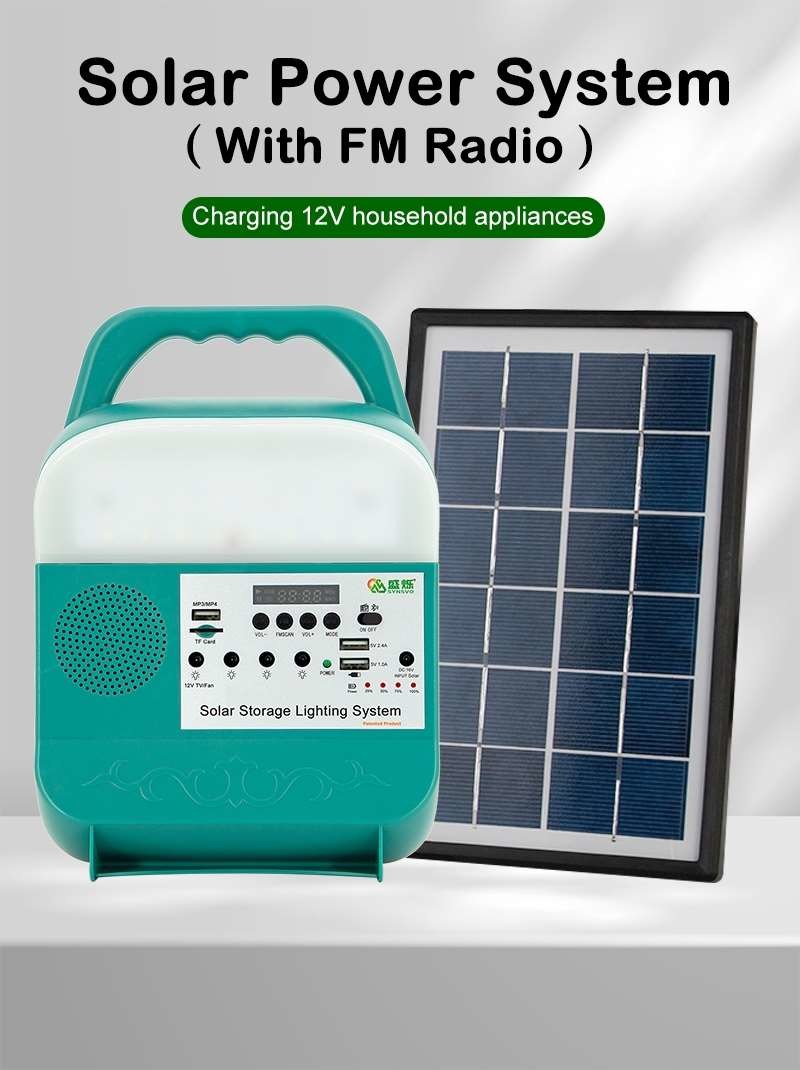 Home Offgrid Solar Power System Generator With Power Bank And Flashlight