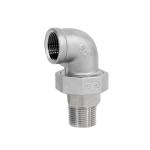 Stainless Steel Silver BSP NPT G BSPT Female Male Thread Casting Union Elbow