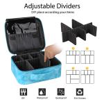 Zipper Closure PU Leather Makeup Bag With Adjustable Dividers