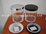 cheap glass candle jar with metal lid