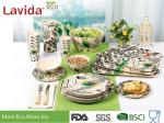 Nordic European Style Bamboo Fiber Tableware Unique Rustic Texture For