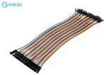 40 Pin Dupont Header Female To Female Jumper Wires 2.54 Mm Pitch Connector