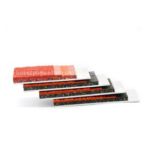 China Integrated Sandwich Running Track , Smooth Rubber Flooring Tiles 10mm Thickness factory