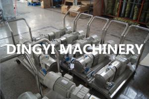 China Chocolate Cam Sanitary Rotary Lobe Pump 2 Rotating Rotors Transfer Stiff Material factory