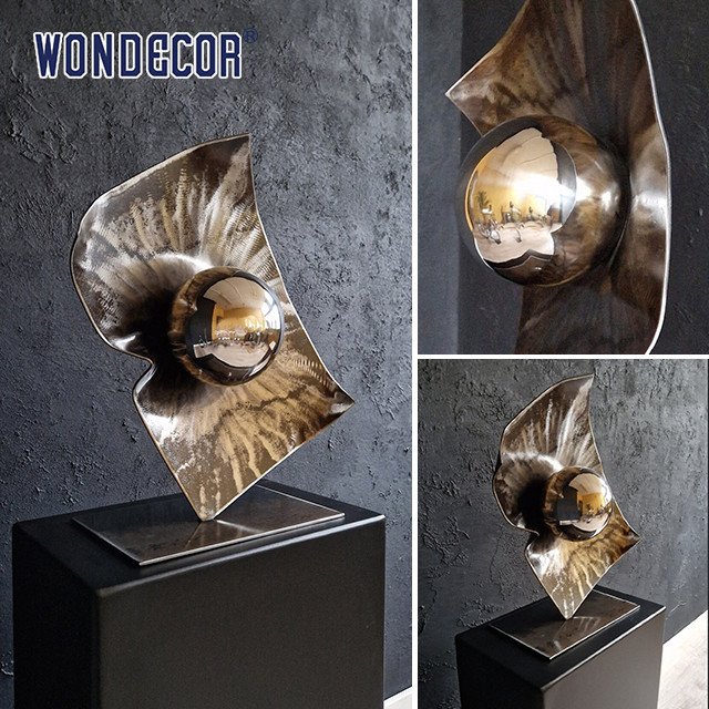 Interior Art Decoration Abstract Stainless Steel Ball Art Sculpture