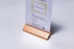 T Shape Triangular Wooden Base Acrylic Block Photo Frame Acrylic Photo Holders