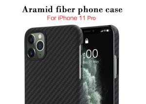 China Matte Aramid Fiber Phone Case For iPhone 11 Pro Twill Style Protective Function factory