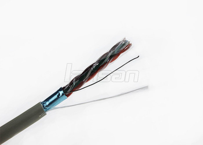 BC 0.57mm LSZH FTP Cat6 Lan Cable 305M/Roll Solid Copper Al Foil