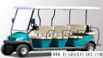 Customized Colorful 12 Seater Golf Cart Electric Sightseeing Bus With Plastic