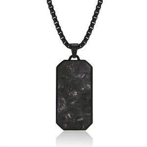China Fashionable Men's Forged Carbon Fiber Necklace New Jewelry Accesories factory