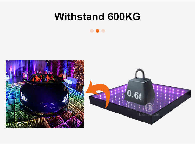 3D Mirror Golden Starry Infinity Portable Wedding LED Dance Floor