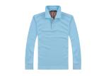 Cotton 2 - ply Interlock Button Cuffs Long Sleeve Polo Shirts Casual Type