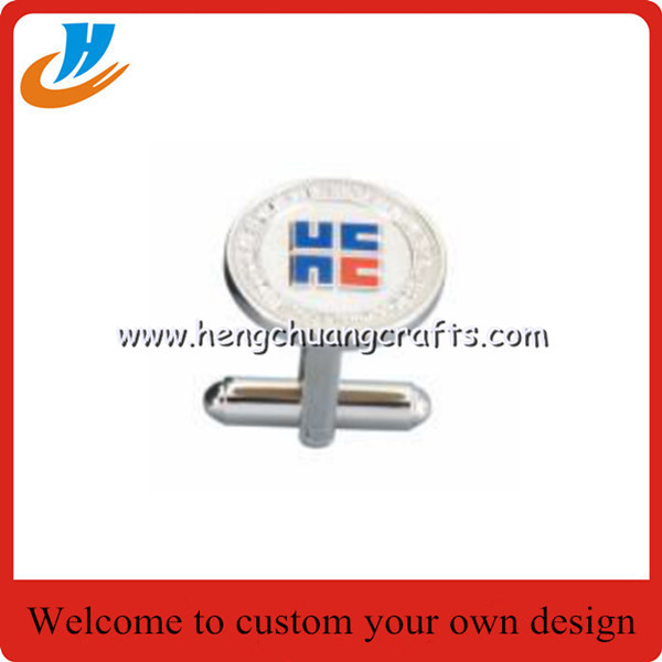 New promotional customed logo brass cufflinks sports corperate gifts