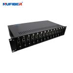 High-Performance 2U Fiber Media Converter Rack Mount Chassis with 14 Slots and