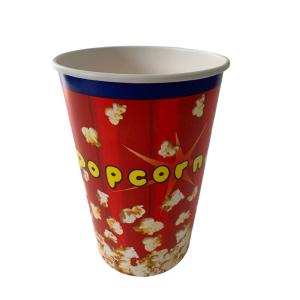 China 46 Oz Single Use Disposable Popcorn Buckets PE Based Coating Customized factory
