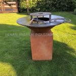 Portable Circle Plancha CookingBbq Barbecue Fire Pit Corten Steel