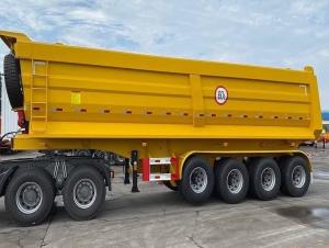 China 3/4 Axles 60-80 Tons Heavy Tipper Dump Truck Semi Trailer with 9t Grade Performance factory