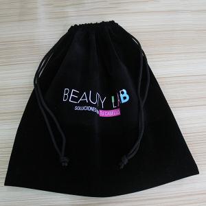 China Promotional New Design large Packaging Drawstring Velvet Shoe Bag factory
