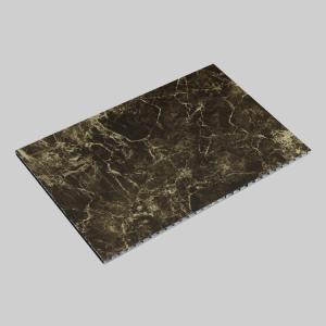 Fireproof Stone Marble Finish Aluminum Composite Panel WithWhite Black Stripes