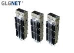 Integrated Female QSFP Cage Assembly Single Port 13.7 Mm Cage Height