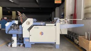 China 480mm Width Cross Fold Paper Folding Machine With 10 Buckle Plate And Knife Folder factory