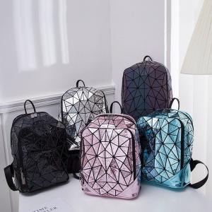 China Cool Luminous Personality Fashion Laser Color-Changing Shoulder Student White-Collar Travel Backpack factory