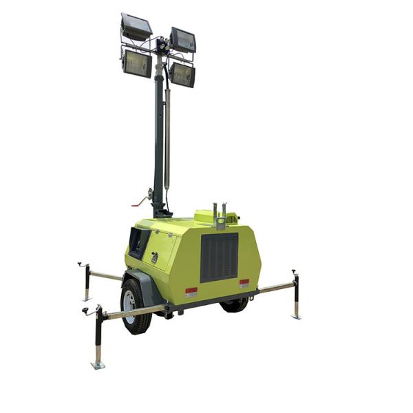 Flexible Convenient Outdoor Diesel Generator Light Moving Trailer For Temporary