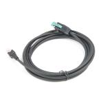 3m 12V PVC Custom USB Cables USB To Rj45 Black Straight Type