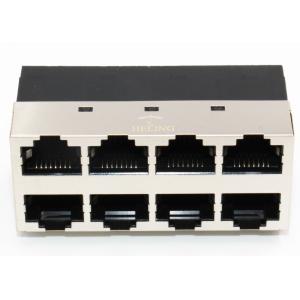 2 * N Multiple RJ45 Sockets Right Angle For Data And Signal Transmissions