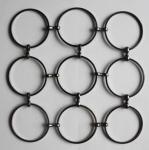 Anodized Surface Gold Metal Ring Mesh / 316 Stainless Steel Wire Ring Mesh