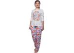 Spring Ladies Cotton Pyjamas / Soft Long Sleeve Top And Pant Nightwear