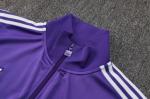 Real Madrid Purple Long Sleeved Football Training Suit Team Style Support