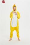 Wholesale Soft Fluffy Flannel Yellow Chicken Kigurumi Costume Pajamas
