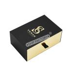 Gold Foil Logo Perfume Sample Box With Ribbon For Luxury Gift Packaging