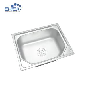 China Stainless Steel Press Kitchen Sinks Single Bowl Kitchen Sink Topmount Kitchen Sink factory