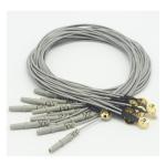 Gold Plated Copper EEG Cable Ear Clip EEG Cap Electrode,1 m, Din 1.5, OEM