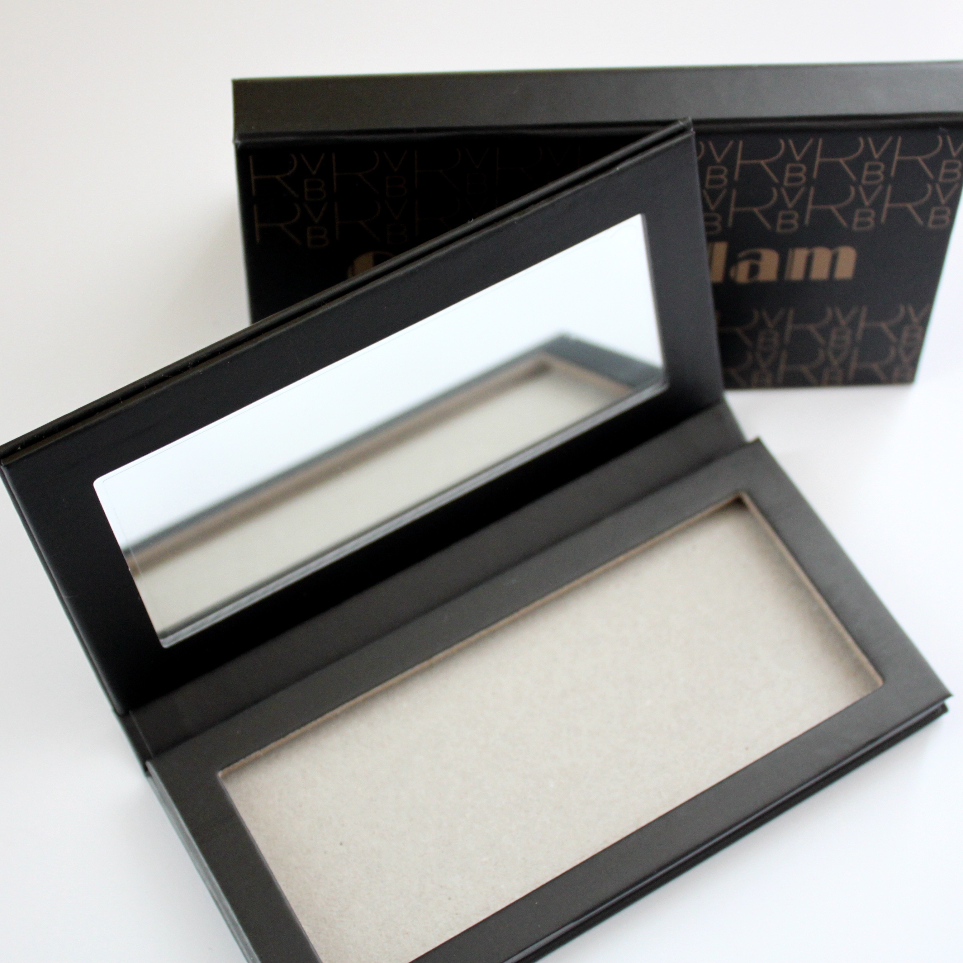 All Black Printing Empty Blush Palette Cardboard Large Magnetic Palette