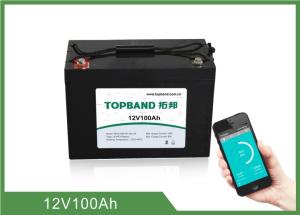 China ABS Casing Bluetooth Lithium Battery 12V 100Ah For RV Camper / Caravan factory