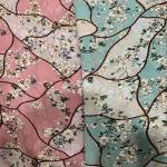 Breathable 100 Polyester Chiffon Fabric 100gsm Woven Floral Fabric For Garment