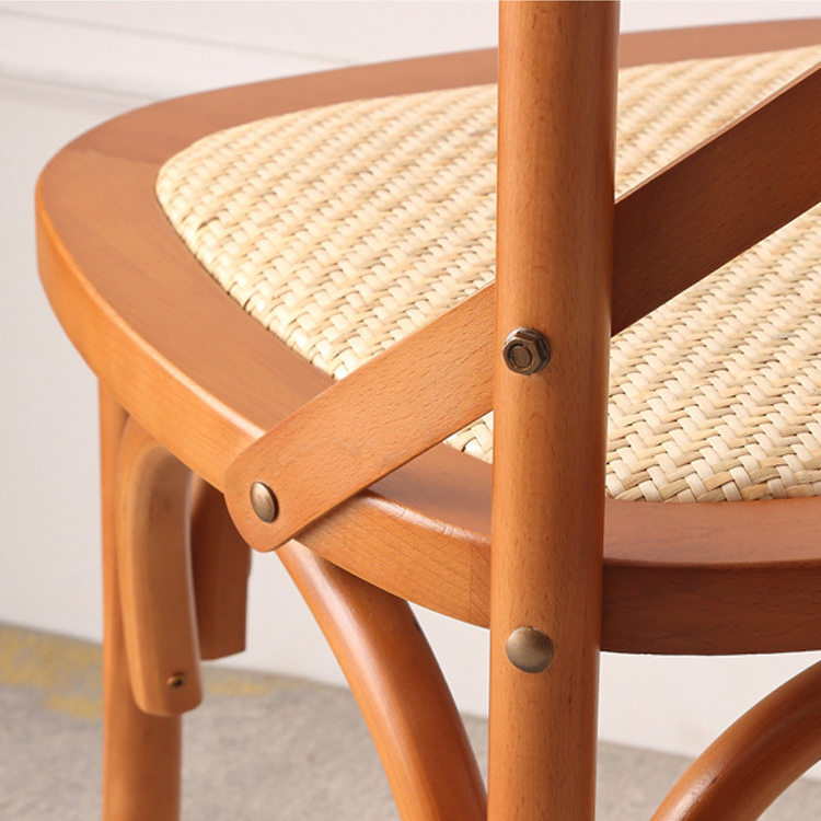 Garden Chair Hotel Outdoor Wood Dining Crossback Chair for Wedding Party Banquet Events