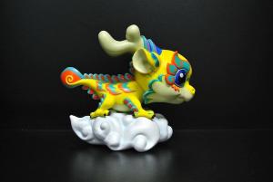 China Lucky Symbol Chinese Dragon Toy Figures Eco - Friendly Material 9.5*8*5cm on sale