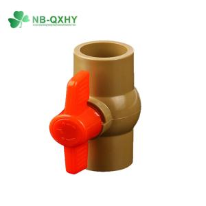 China PVC Brown Body Compact Ball Valve with 100% Material and Thread Connection in Brazil factory