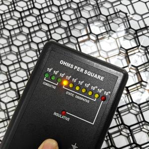 ESD Double Sided Transparent PVC Grid Curtain 0.3mmx1.37mx30m